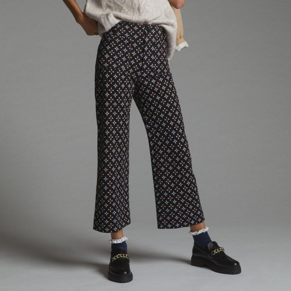 Colette Cropped Wide-Leg Ponte Pants by Maeve (Anthropologie) (NWOT)